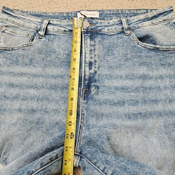 Risen Nikol High Rise Acid Washed Wide Leg Jeans 3XL - Picture 8 of 9